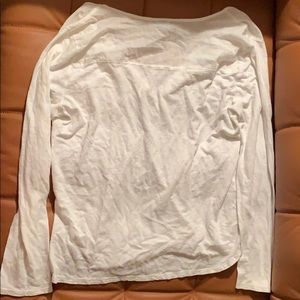 GAP Tops - White gap long sleeve v neck shirt GAP Tops - White gap long sleeve v neck shirt
